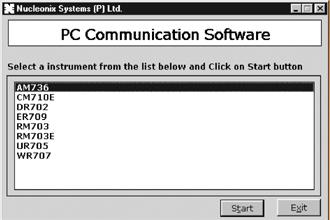 Software de comunicação de dados (para medidores de levantamento)