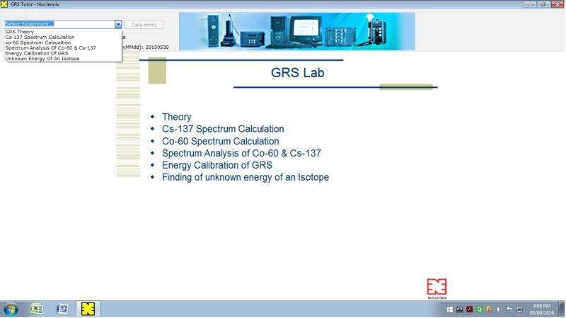 Tutor de experimentos GRS