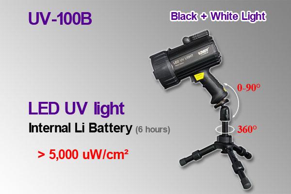 Luzes UV LED portáteis UV-100B com bateria interna
