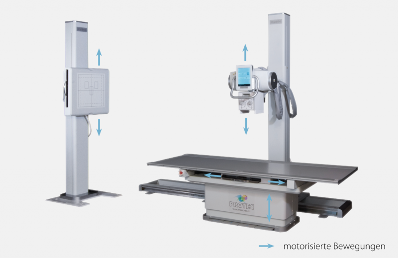 Sistema de suporte de mesa e parede motorizado com altura ajustável e função de rastreamento automático PRS 500 B